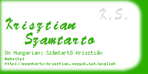krisztian szamtarto business card